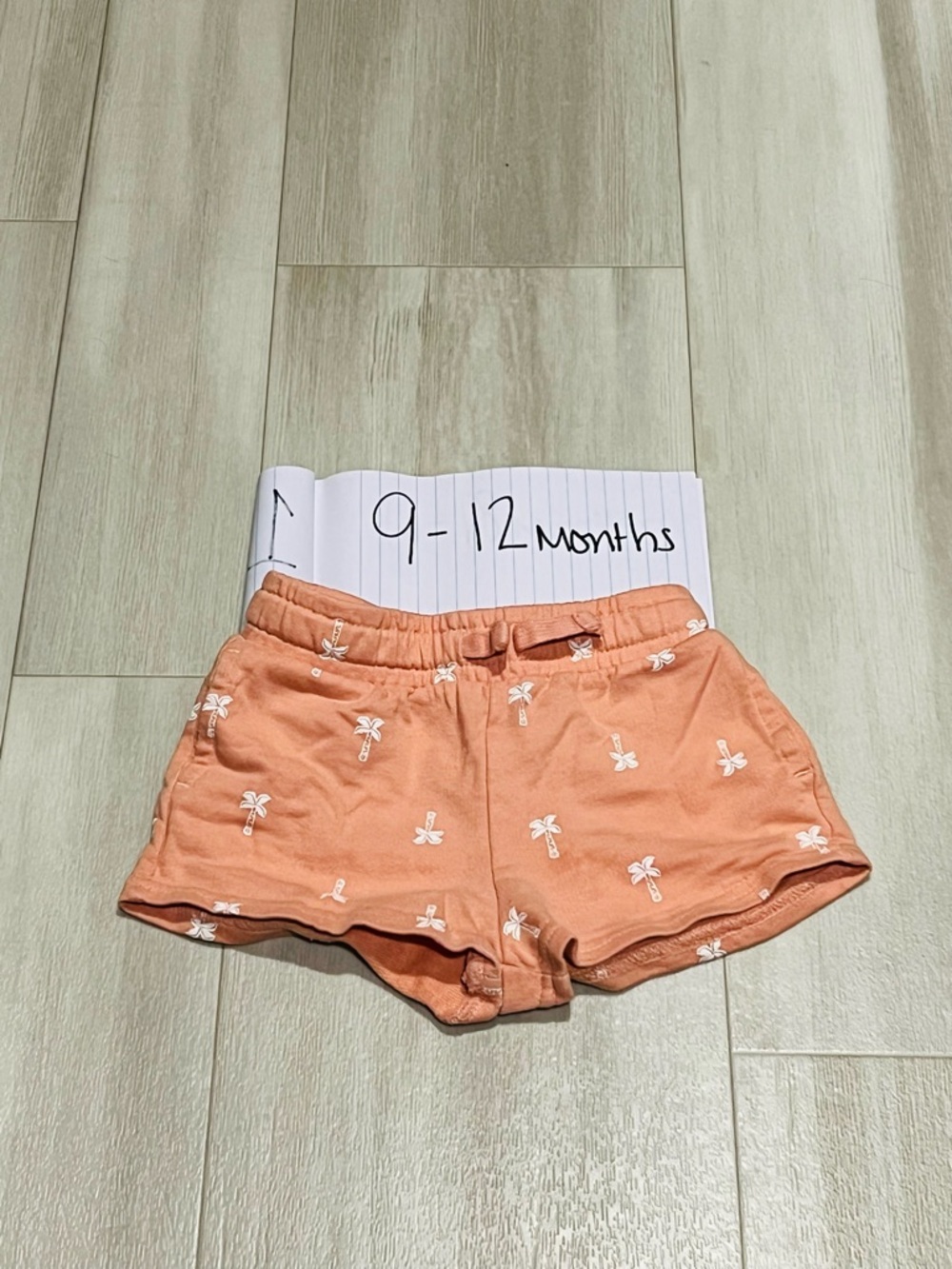Carter's Coral Palm-Print Cotton Shorts